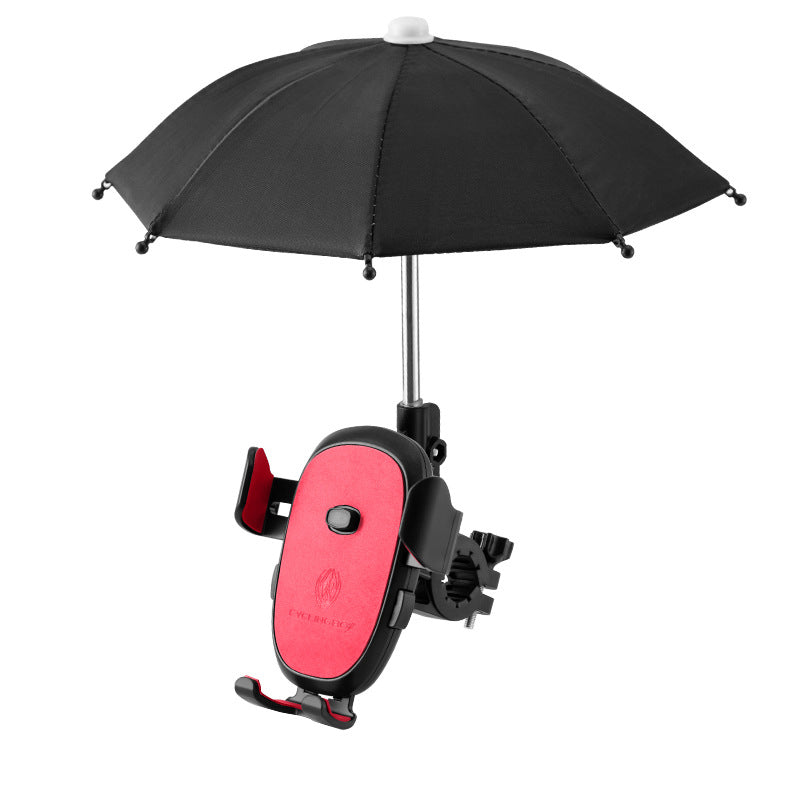 Fahrrad-Smartphonehalter mit Regenschirm