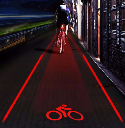 Fahrrad Rücklicht Laser Projektion