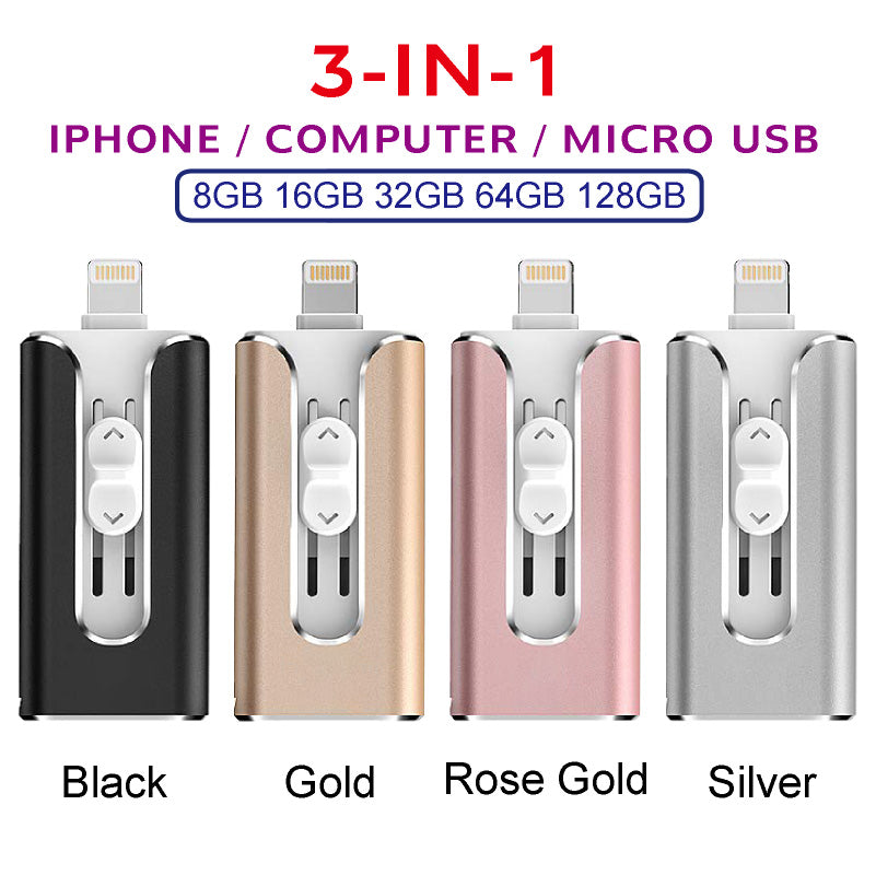 3 in 1 USB Stick Handy PC Micro USB aus Metall