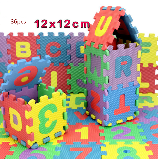 Puzzlematten aus Schaumstoff, 36 Stück