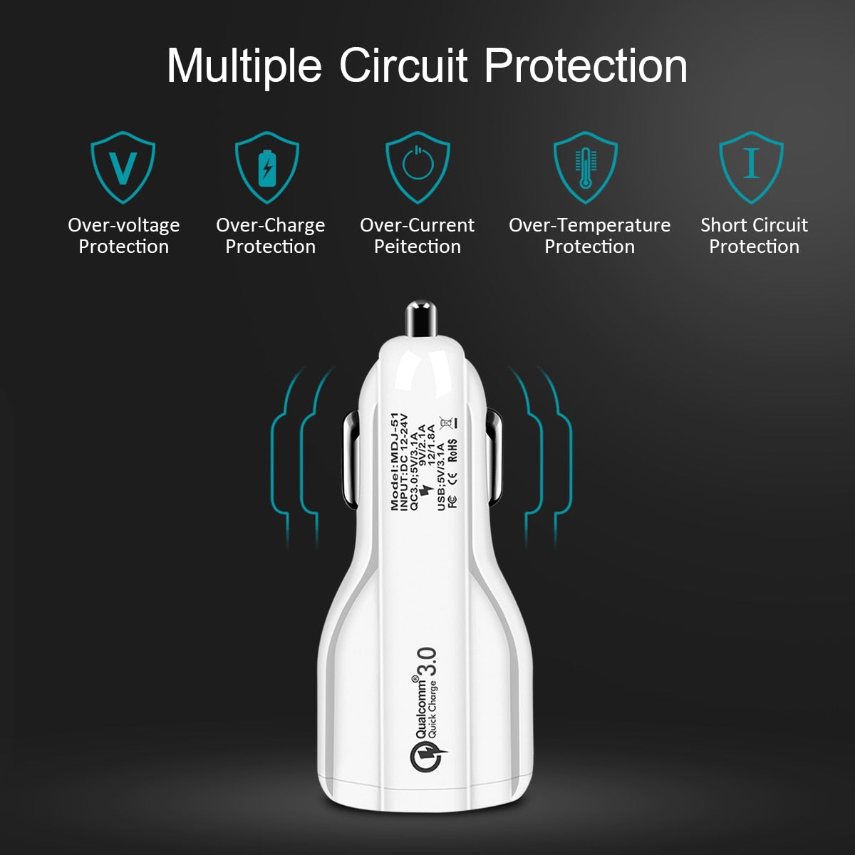 Schnell-Ladegerät 12V 2x USB