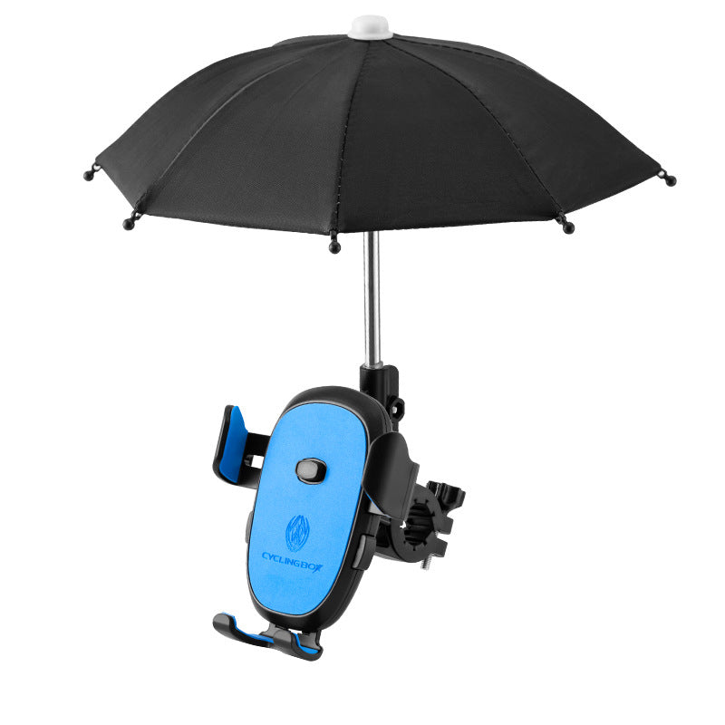 Fahrrad-Smartphonehalter mit Regenschirm