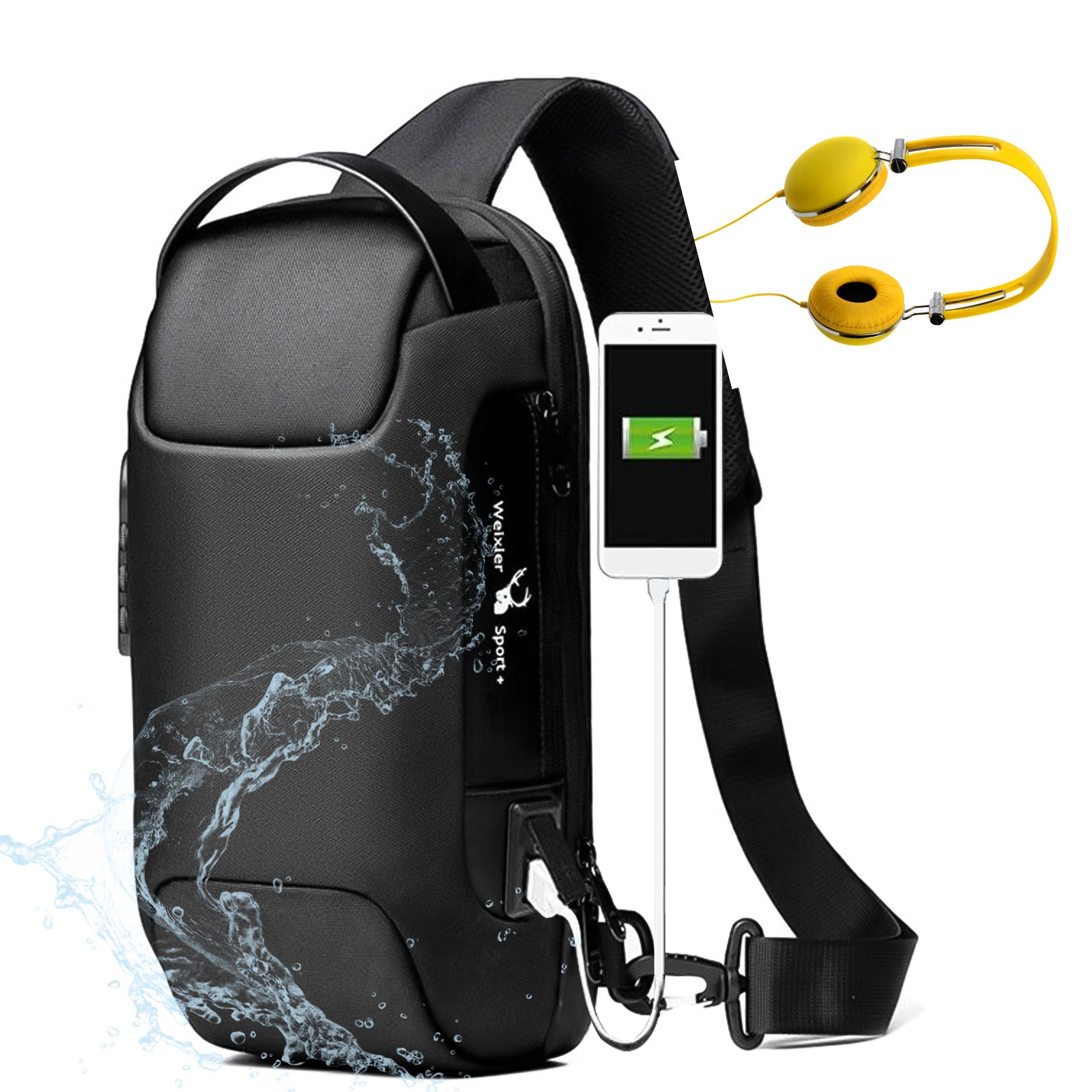 Wasserdichte USB-Anti-Diebstahl-Tasche