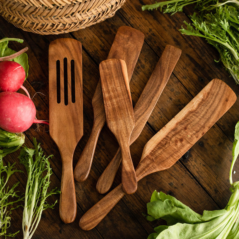 Salatbesteck aus Holz