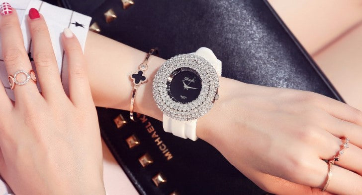 Silikonuhr Damenmode im koreanischen Stil Diamant-Sternenhimmel