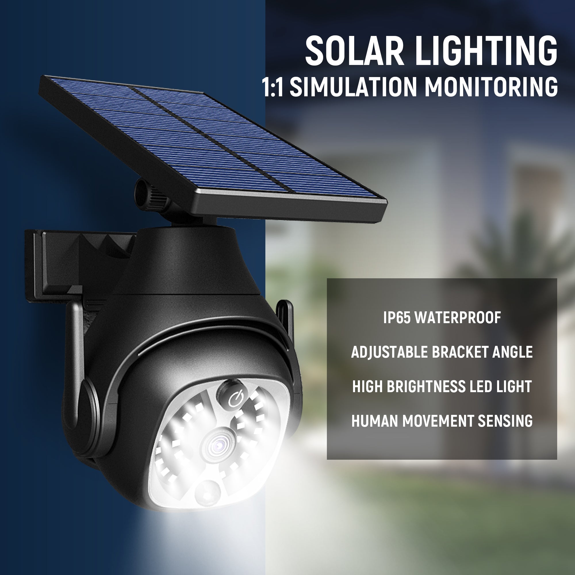 Solarbetriebene Hofbeleuchtung