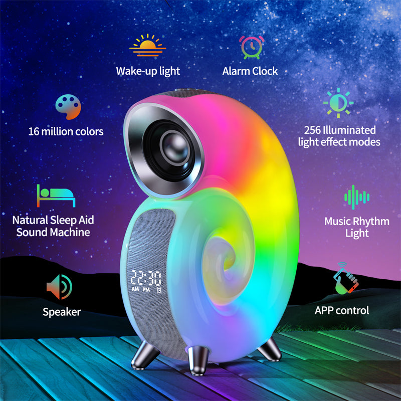 Conch Smart RGB Atmosphäre Licht Bluetooth Lautsprecher Wecker