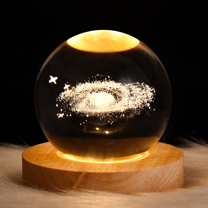 Tisch Lampe 3D Kristall Ball LED Nachtlicht