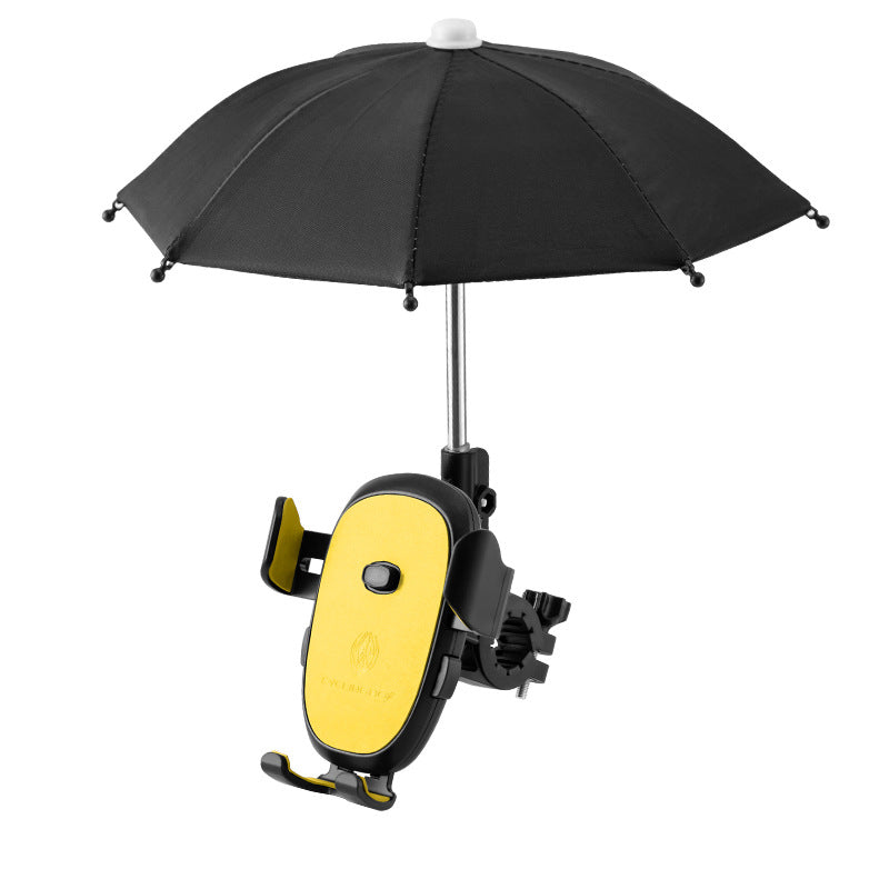 Fahrrad-Smartphonehalter mit Regenschirm