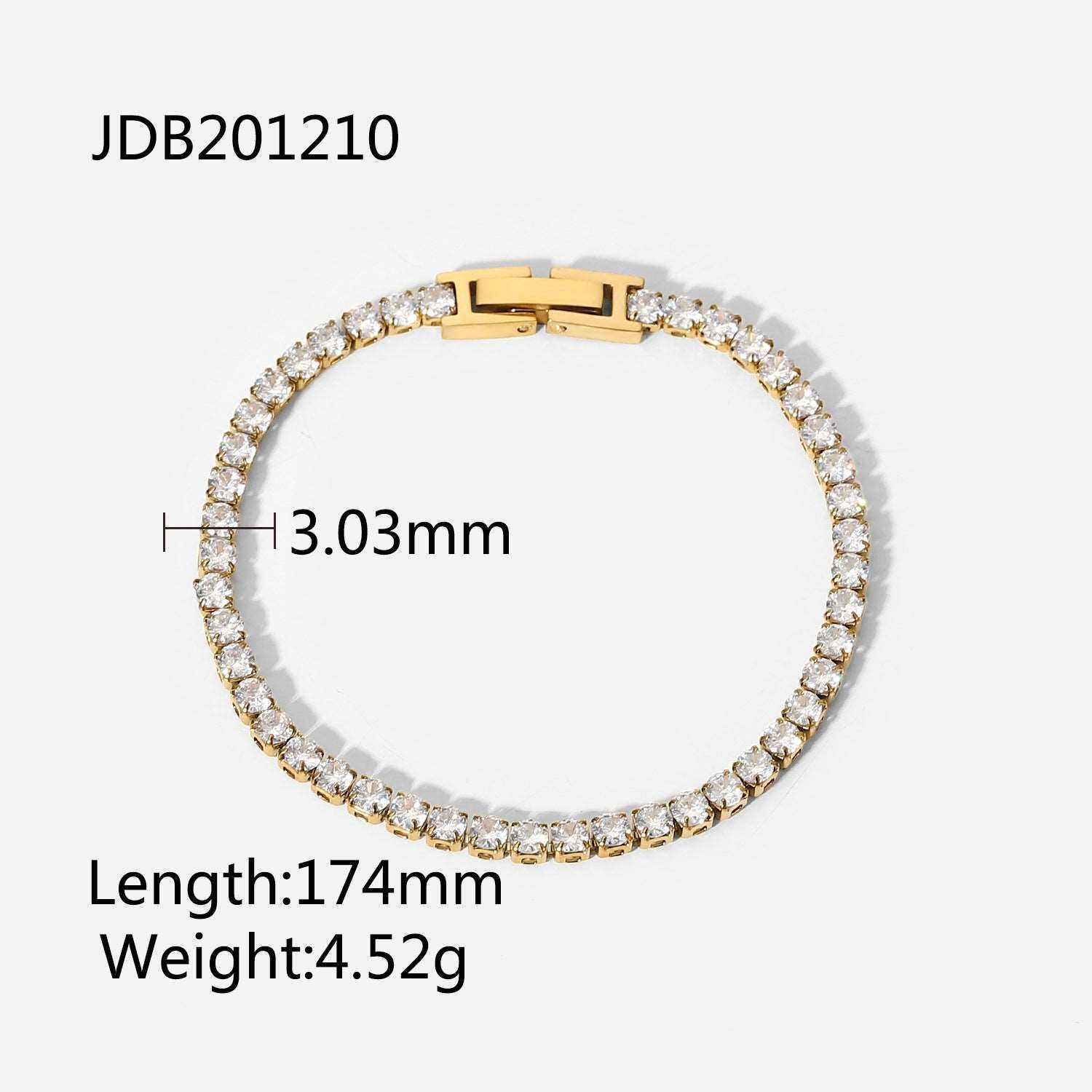 14K Gold Armband mit Diamanten
