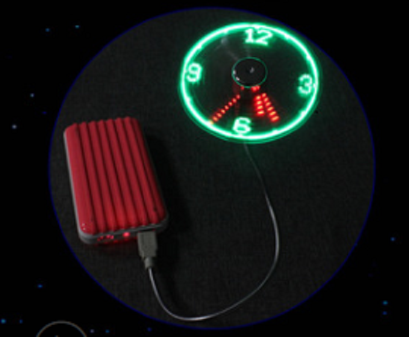 Ventilator USB LED Uhr *NEU