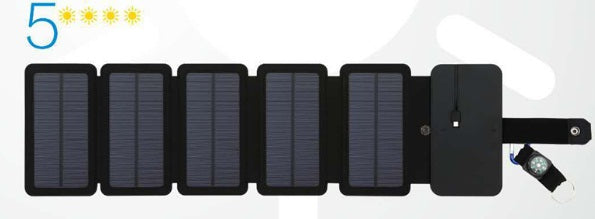 Klappbares Solarpanel-Ladegerät für den Außenbereich