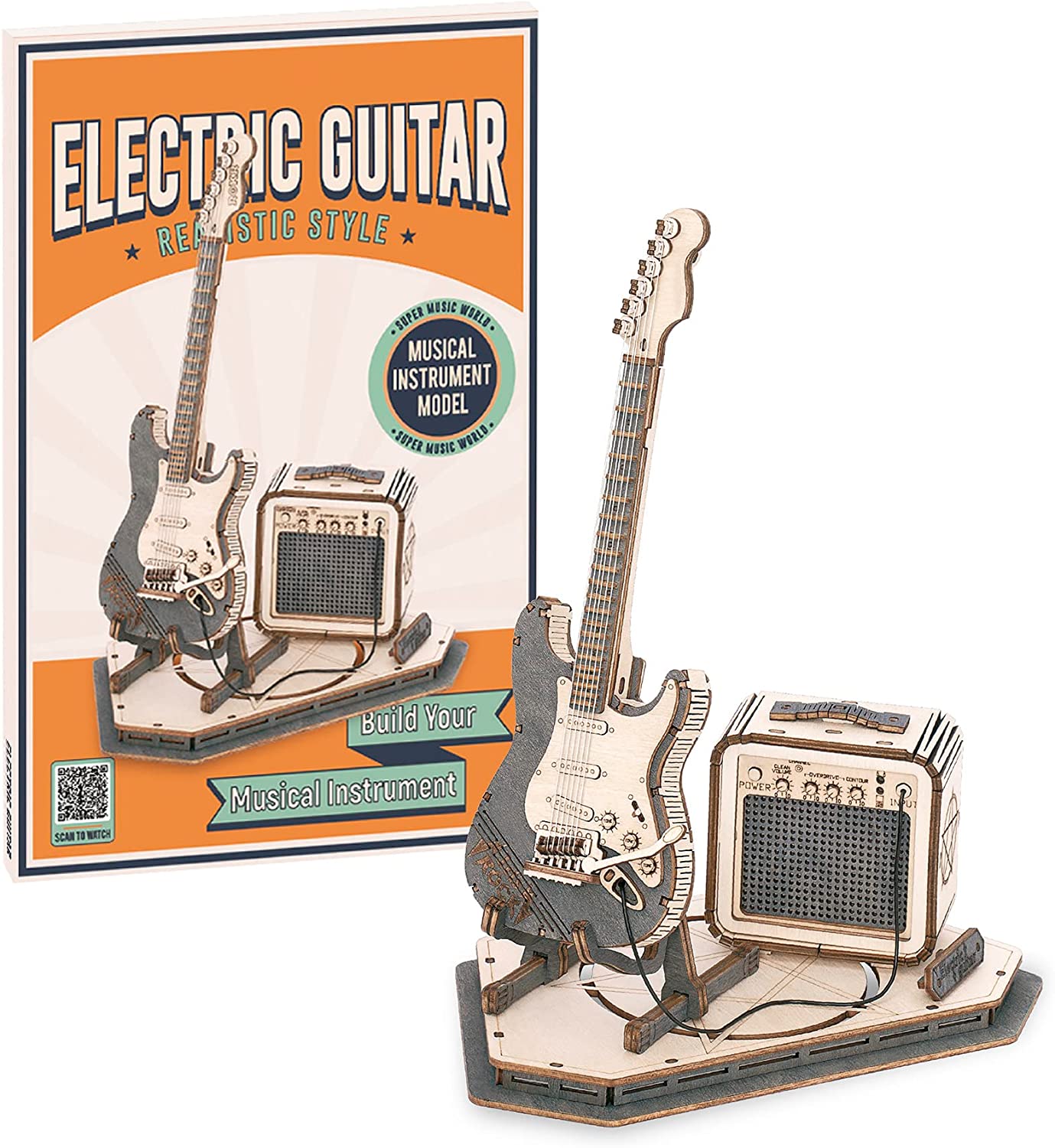 Bastelkit Gitarre RG605K Mini Robotime