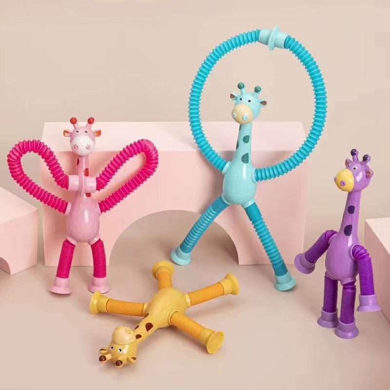 Spielzeug Giraffe mit Teleskop Armen