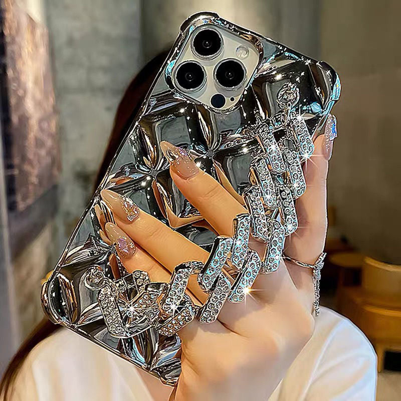 Handyhülle Luxus mit Diamant-Halteband