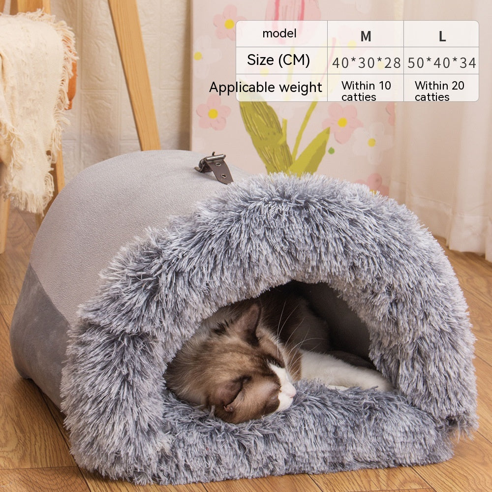 Katzen-Bett Höhle warm gepolstert